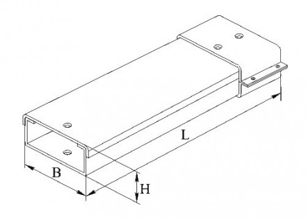 Короб КСП 400*65 ут 2,5 0,55 мм борт 65